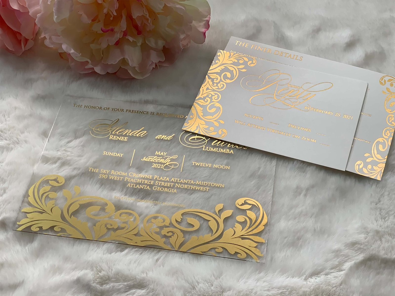 Glenda Acrylic invitation