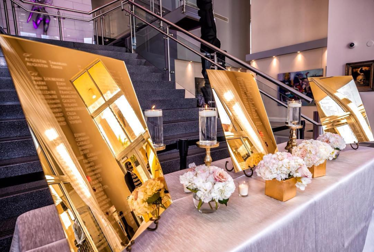 Gold Acrylic Seating Chart